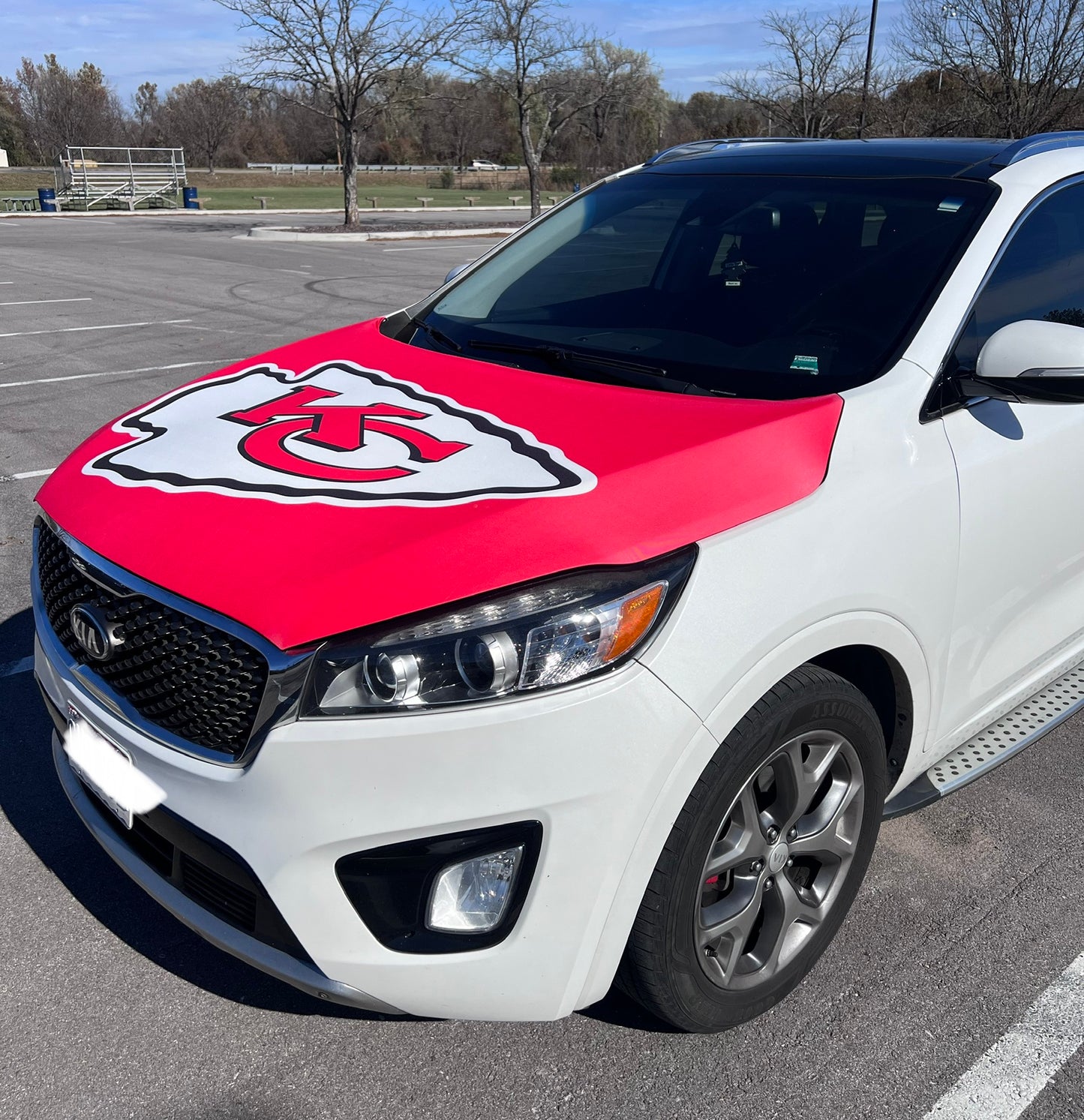 Kansas City Chiefs Arrowhead Car Hood Cover