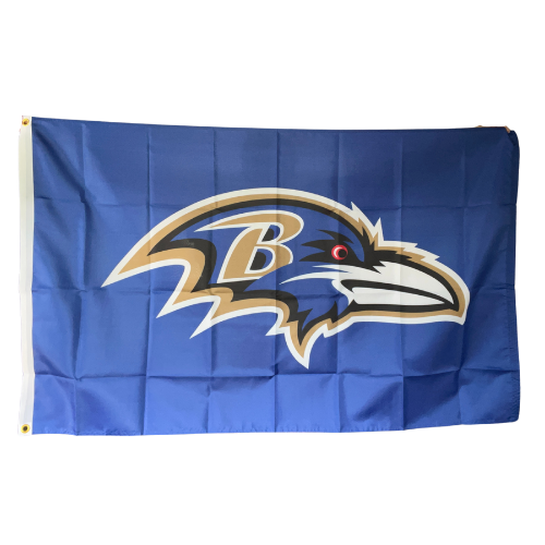 Large Indoor/Outdoor Baltimore Ravens Flag