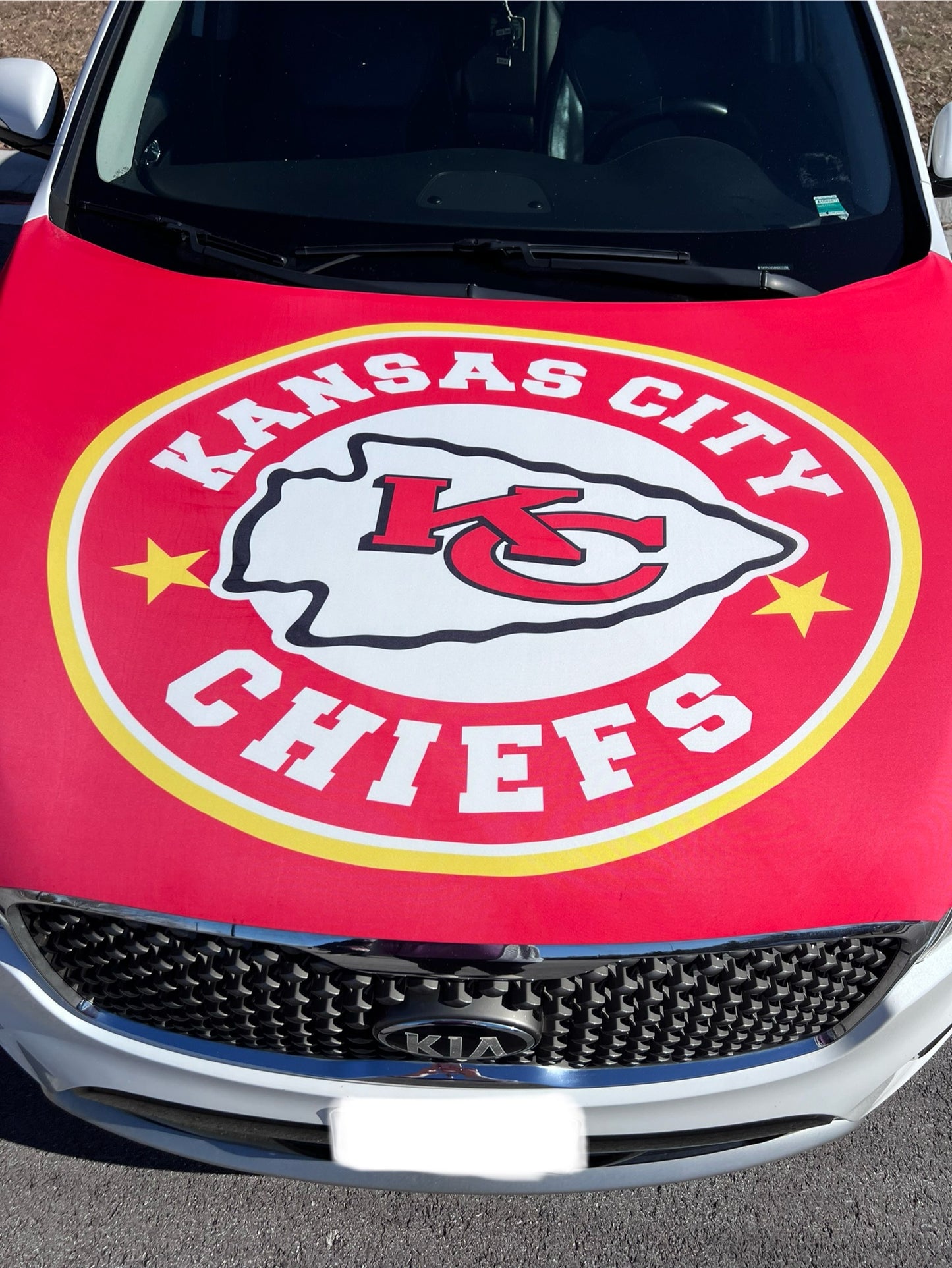 Kansas City Chiefs Round Logo Car Hood Cover