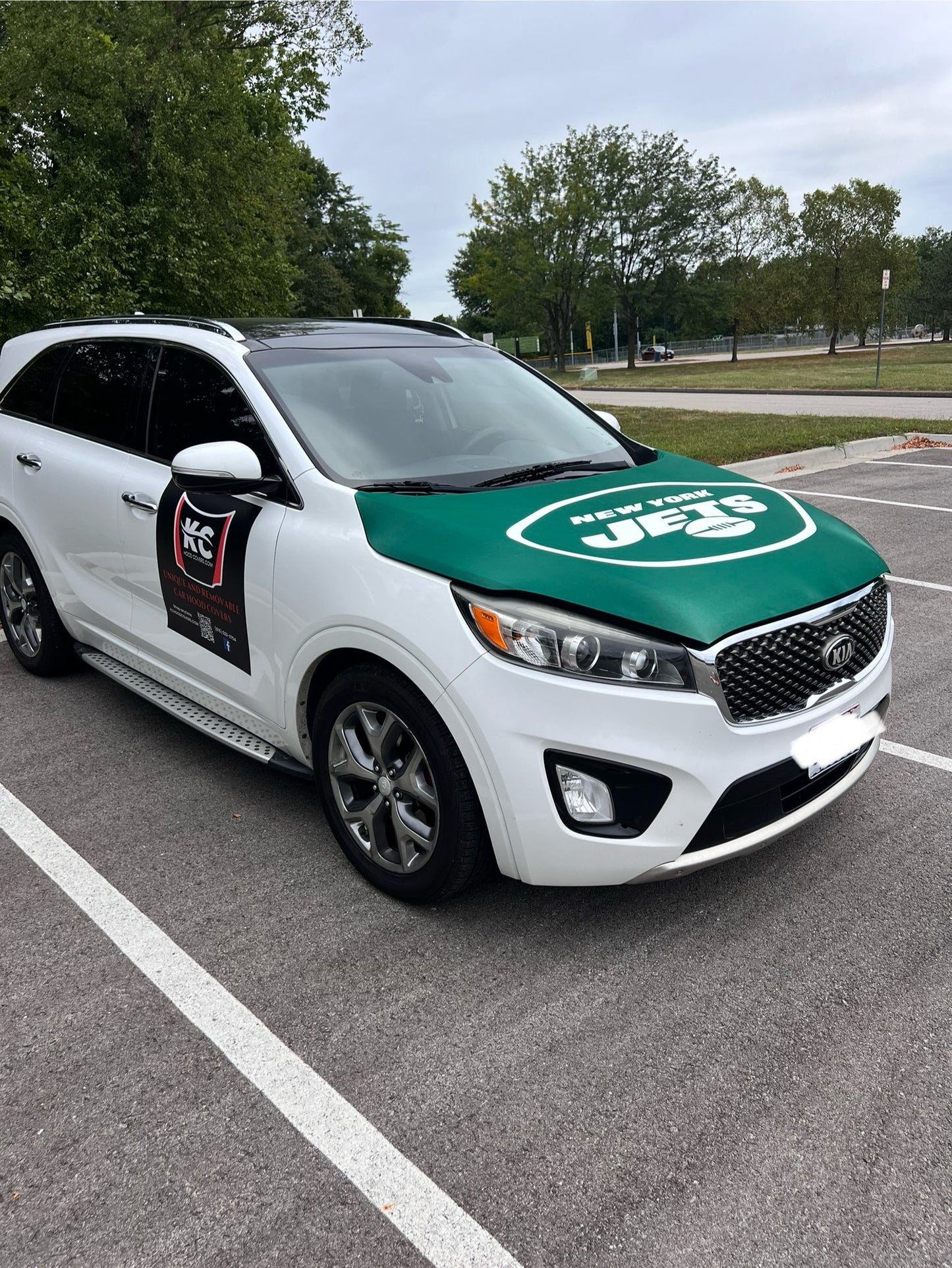 New York Jets Car Hood Cover