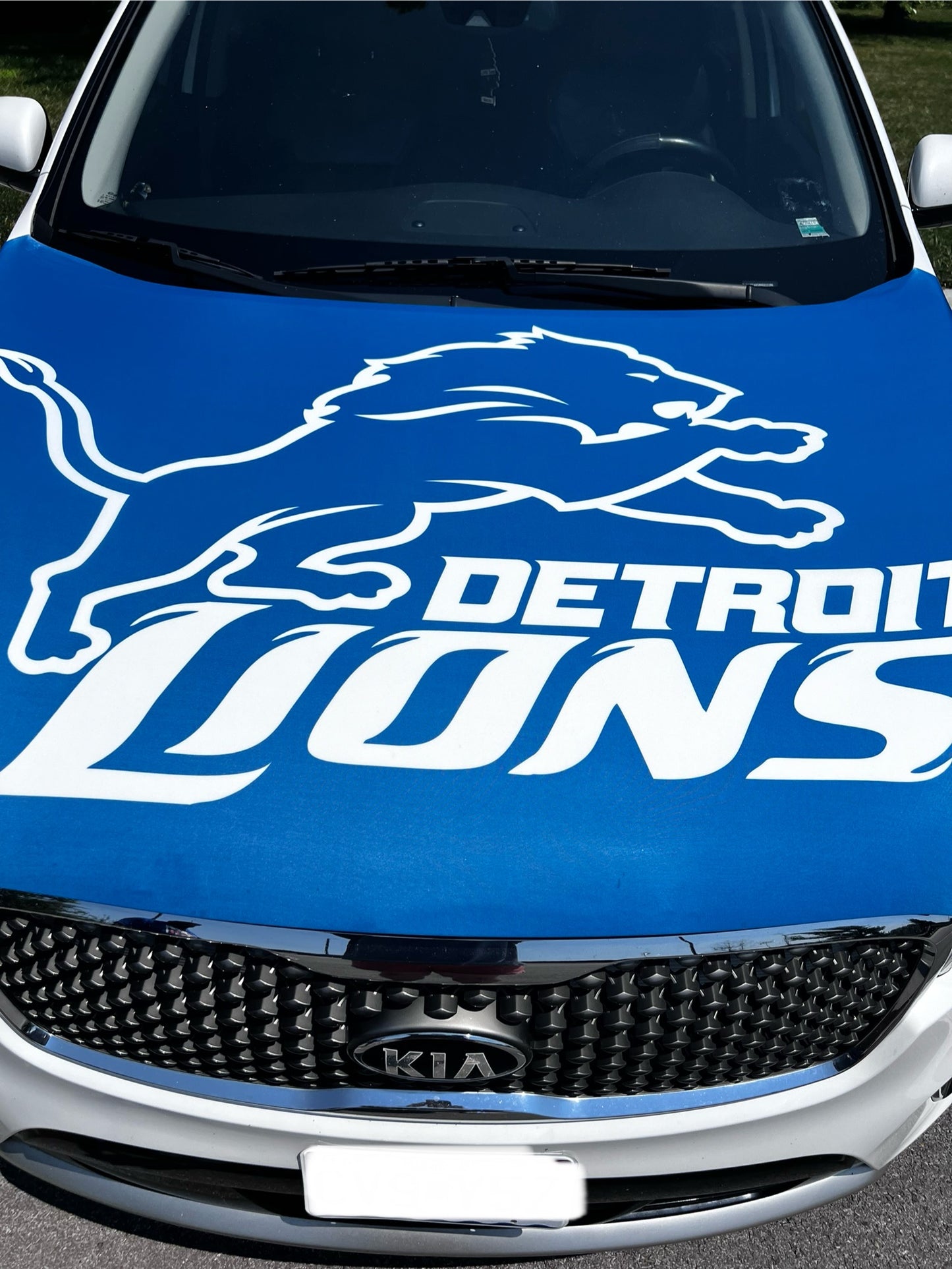 Detroit Lions Car Hood Cover