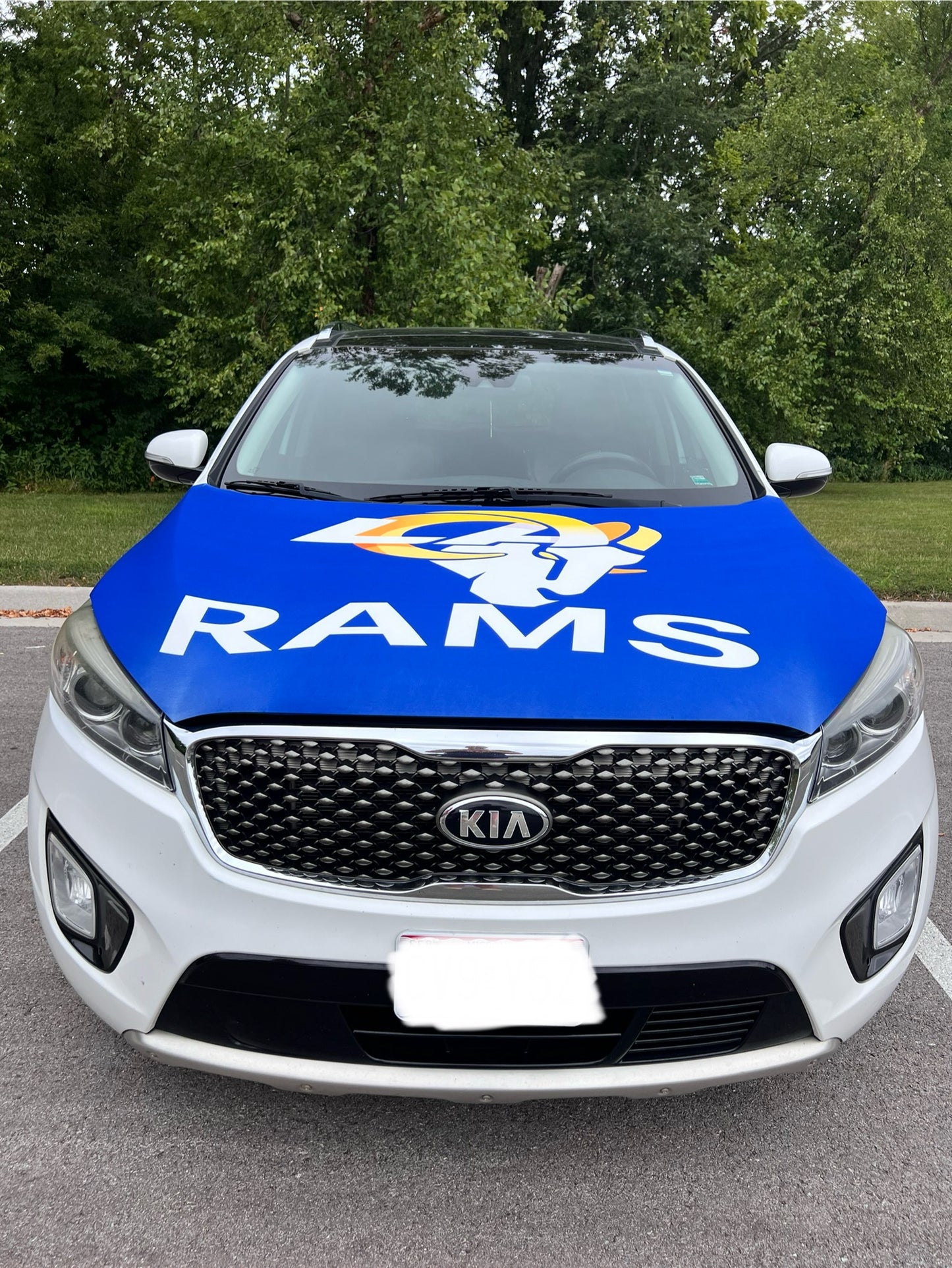 Los Angeles Rams Car Hood Cover