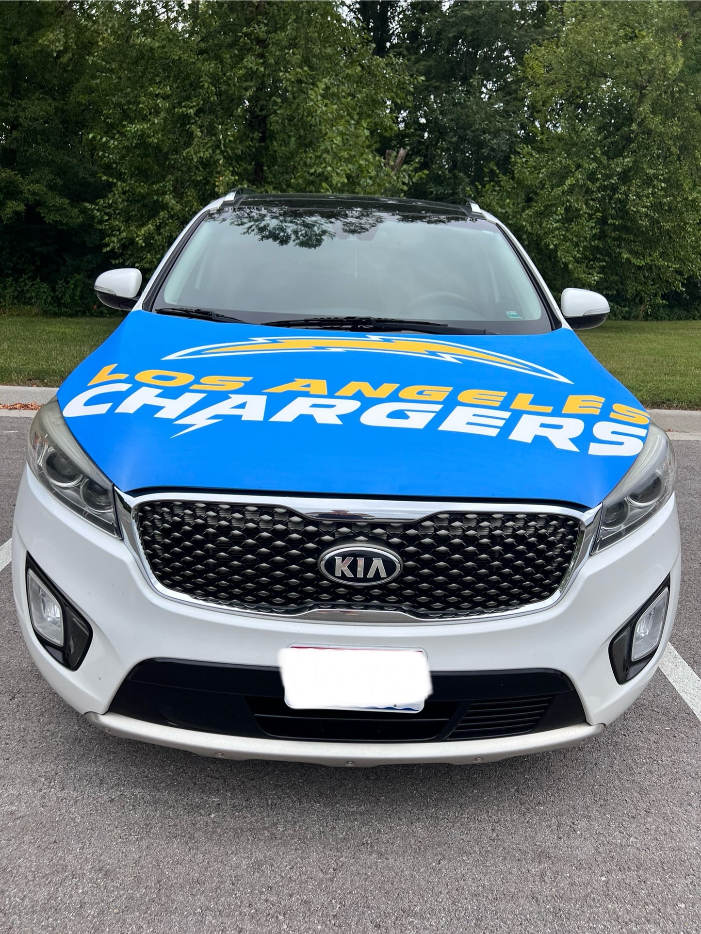 Los Angeles Chargers Car Hood Cover