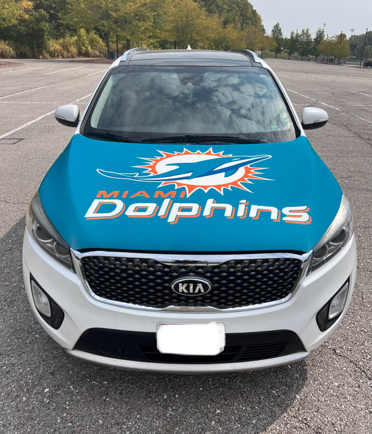 Miami Dolphins Car Hood Cover