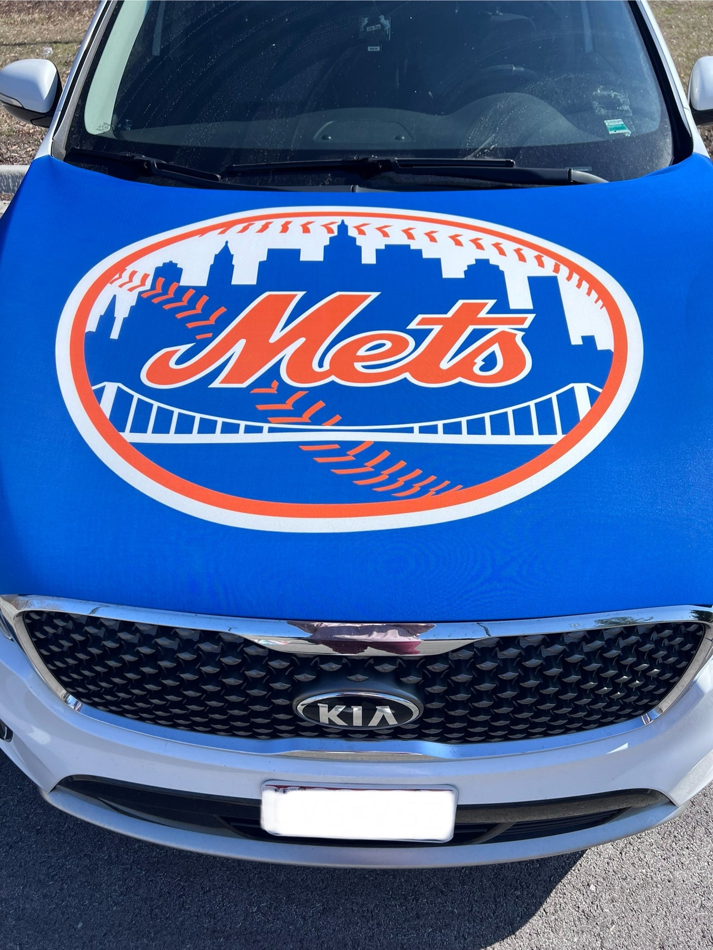 New York Mets Baseball Car Hood Cover