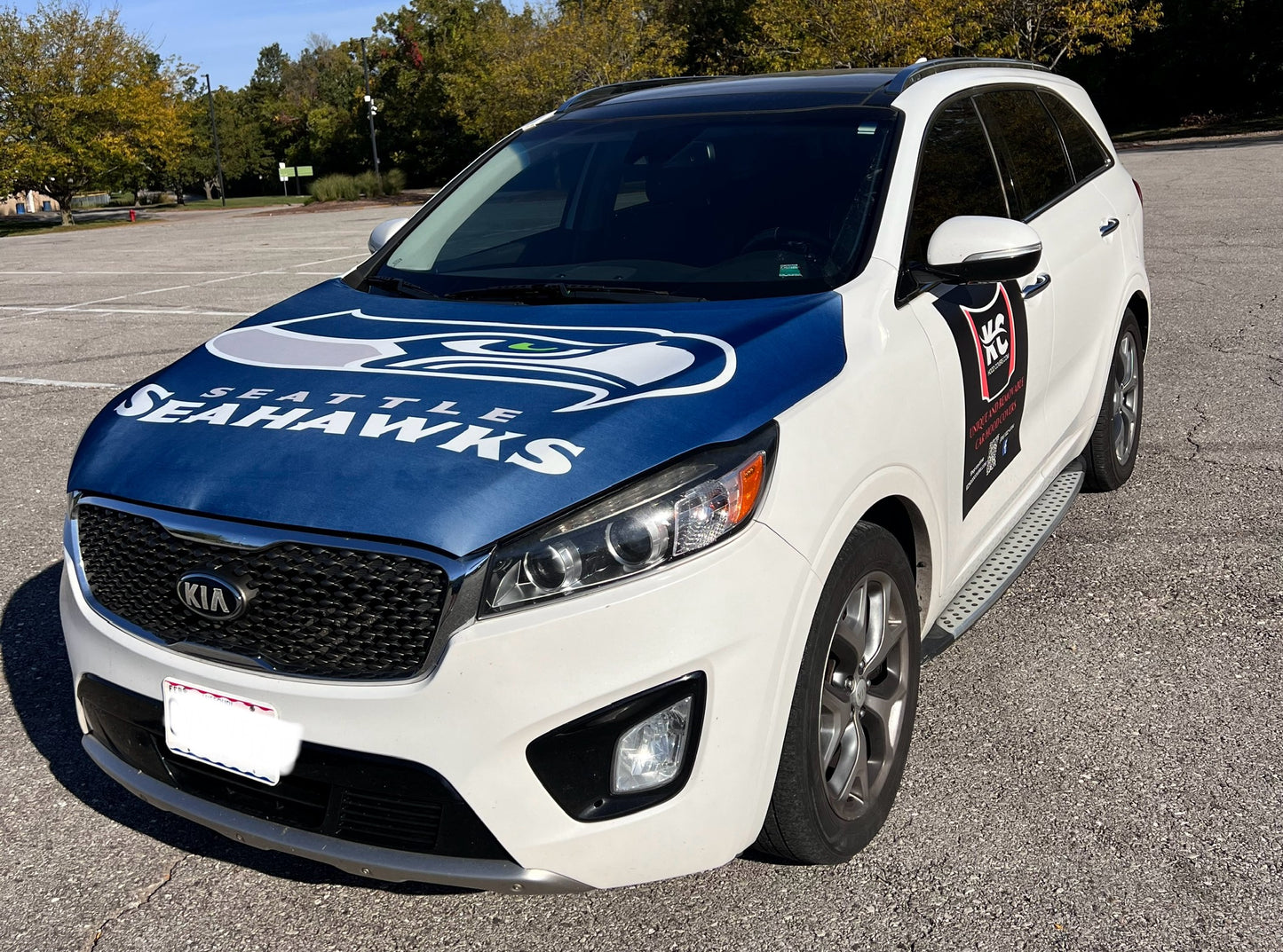 Seattle Seahawks Car Hood Cover