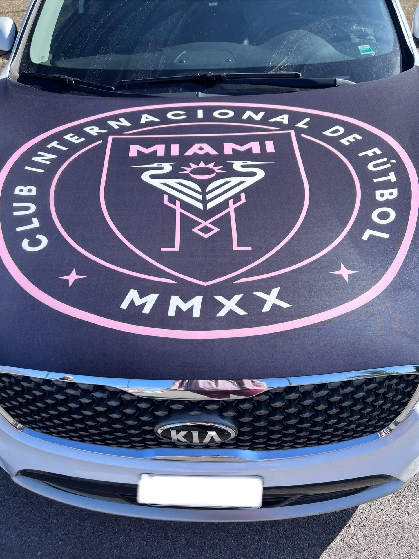 Inter Miami CF Futbol Car Hood Cover