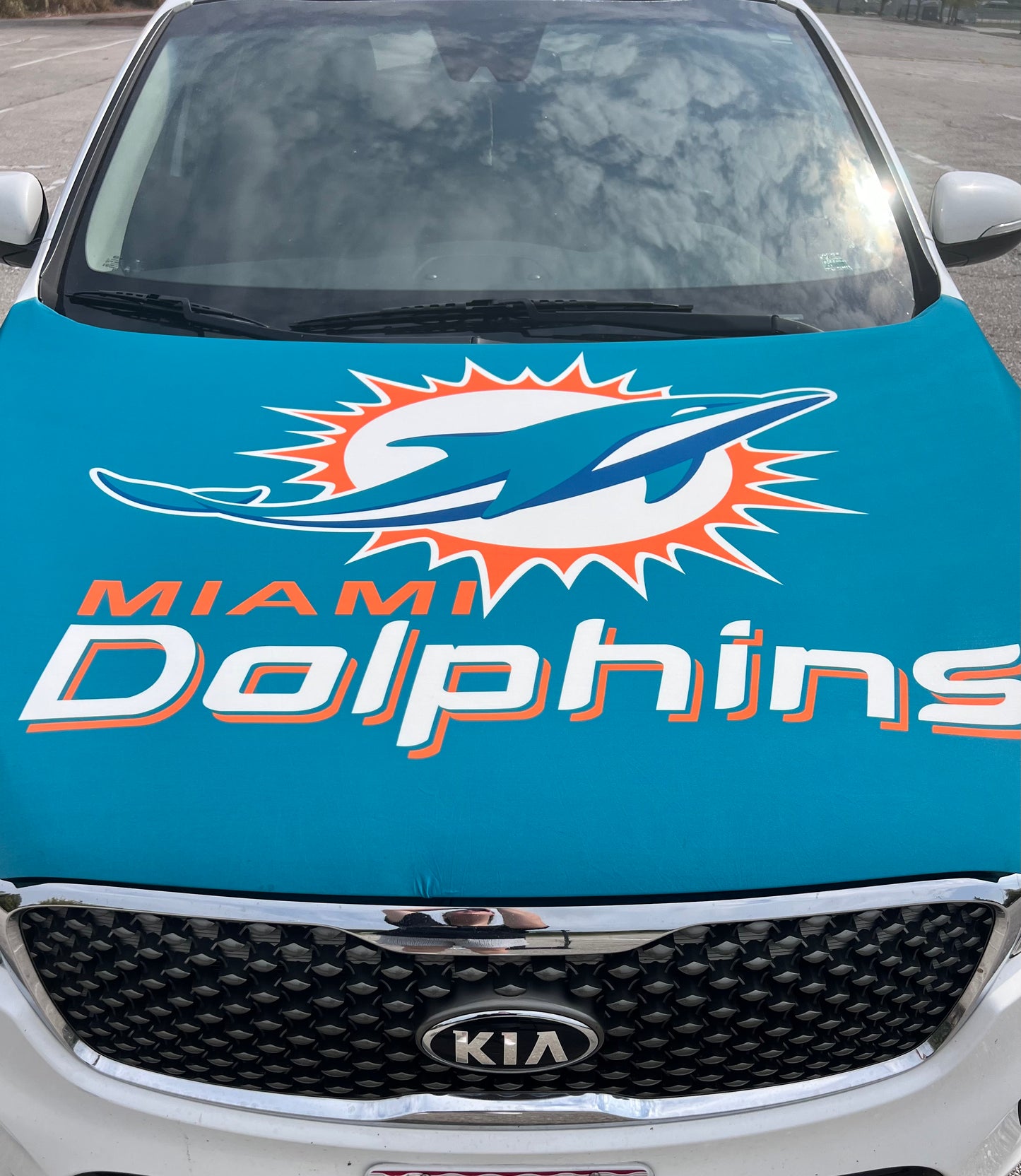 Miami Dolphins Car Hood Cover