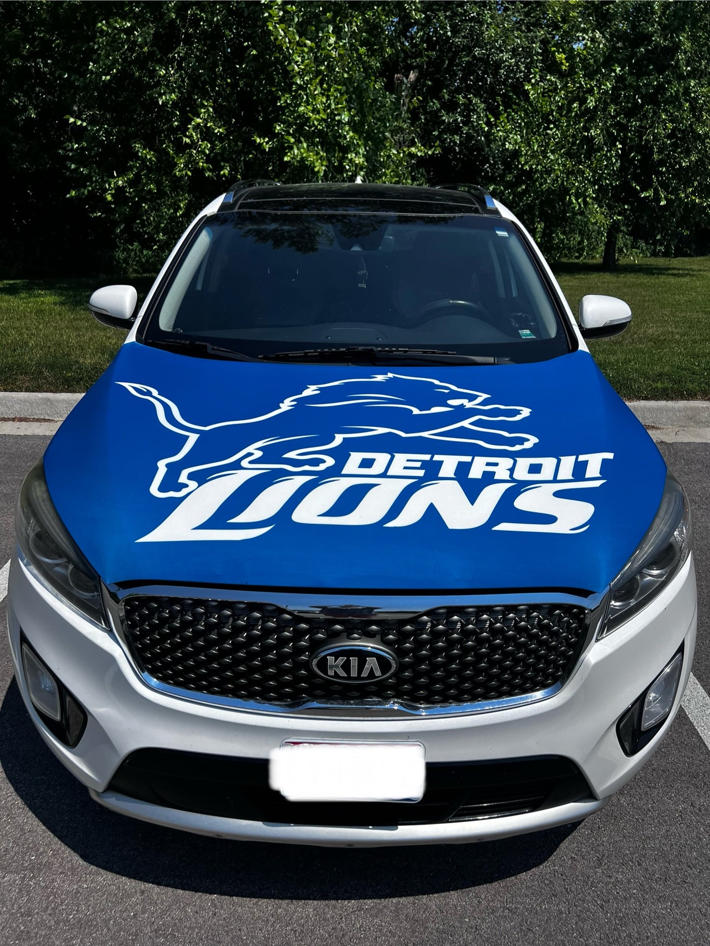 Detroit Lions Car Hood Cover