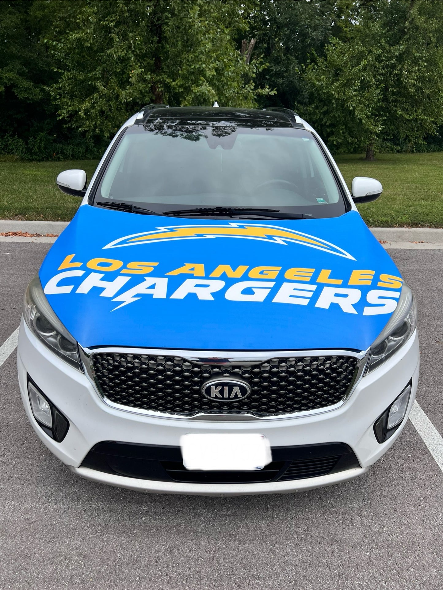 Los Angeles Chargers Car Hood Cover