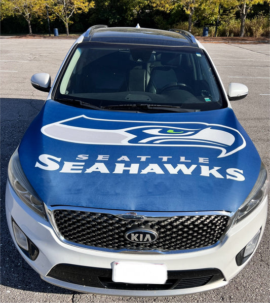 Seattle Seahawks Car Hood Cover