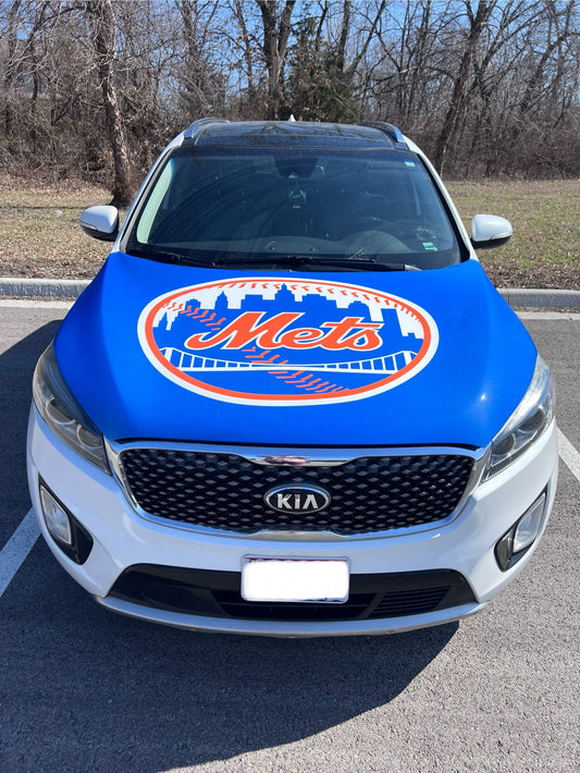 New York Mets Baseball Car Hood Cover