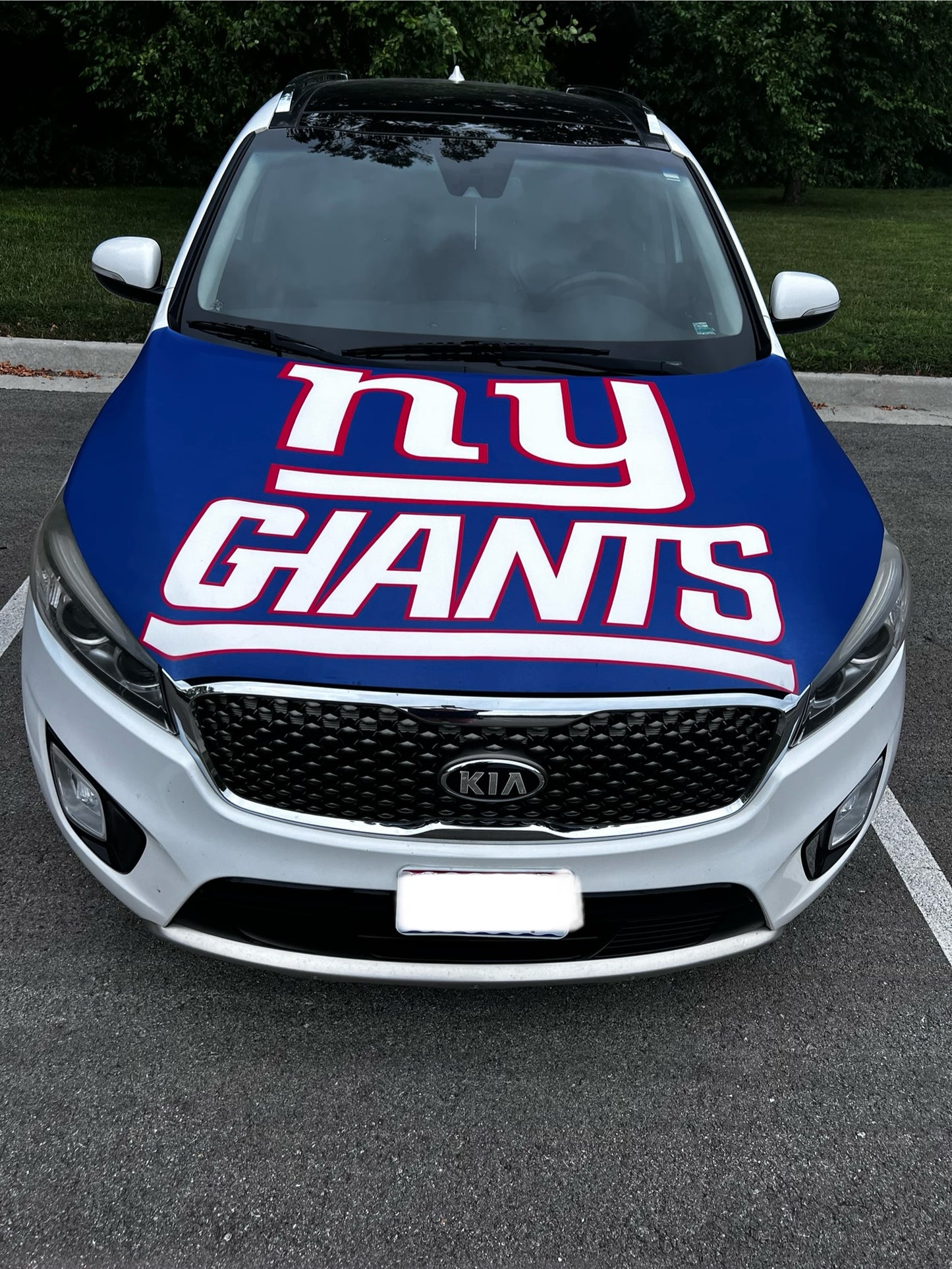 NY Giants Car Hood Cover