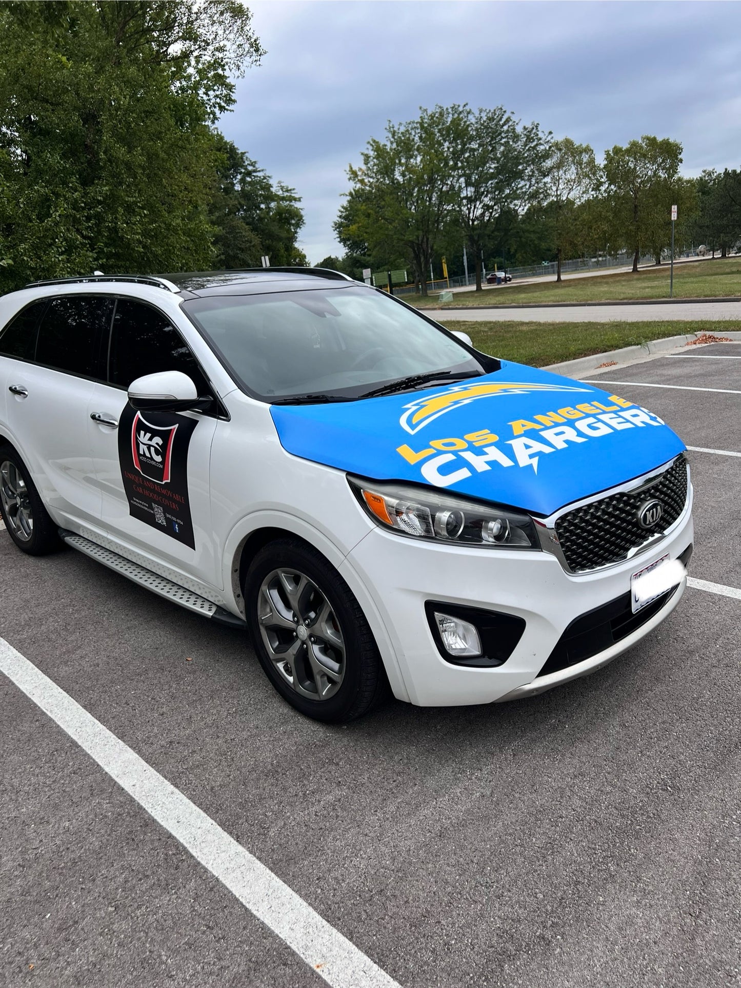 Los Angeles Chargers Car Hood Cover