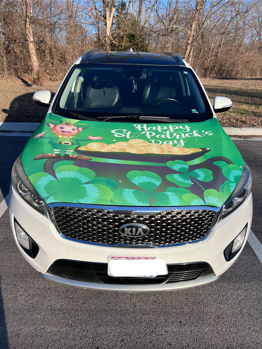 Happy St. Patrick’s Day Car Hood Cover