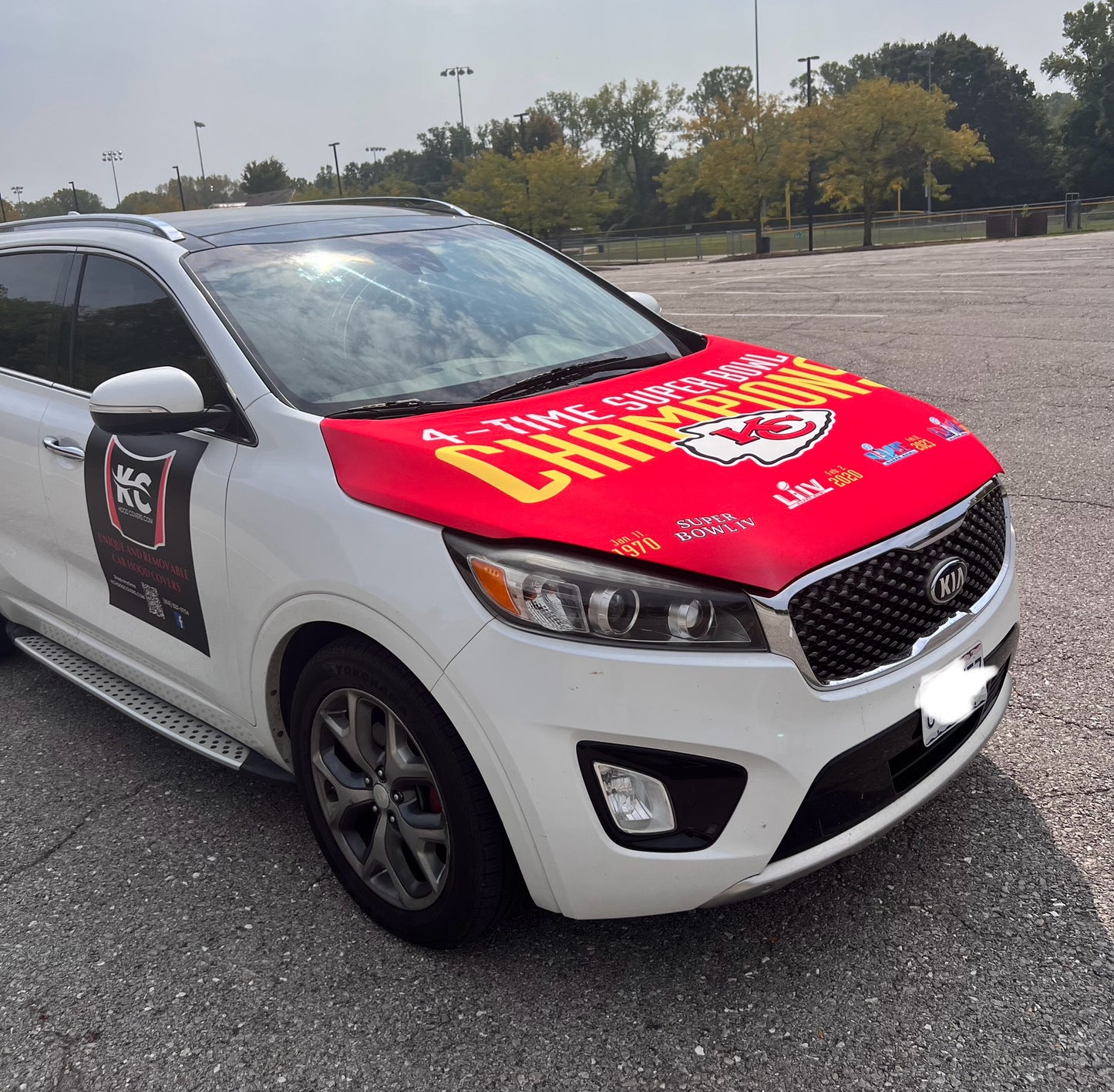 Chiefs 4-Time Super Bowl Champions Car Hood Cover