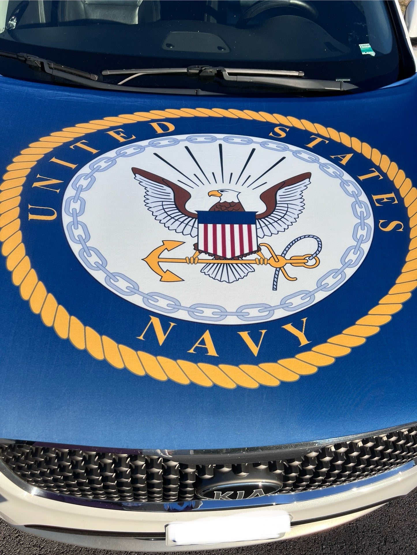 U.S. Navy Car Hood Cover