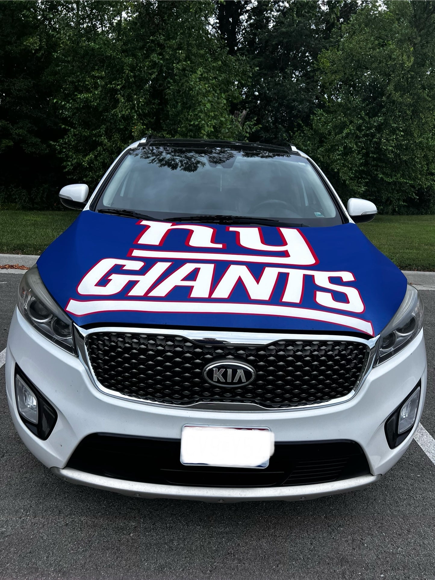 NY Giants Car Hood Cover