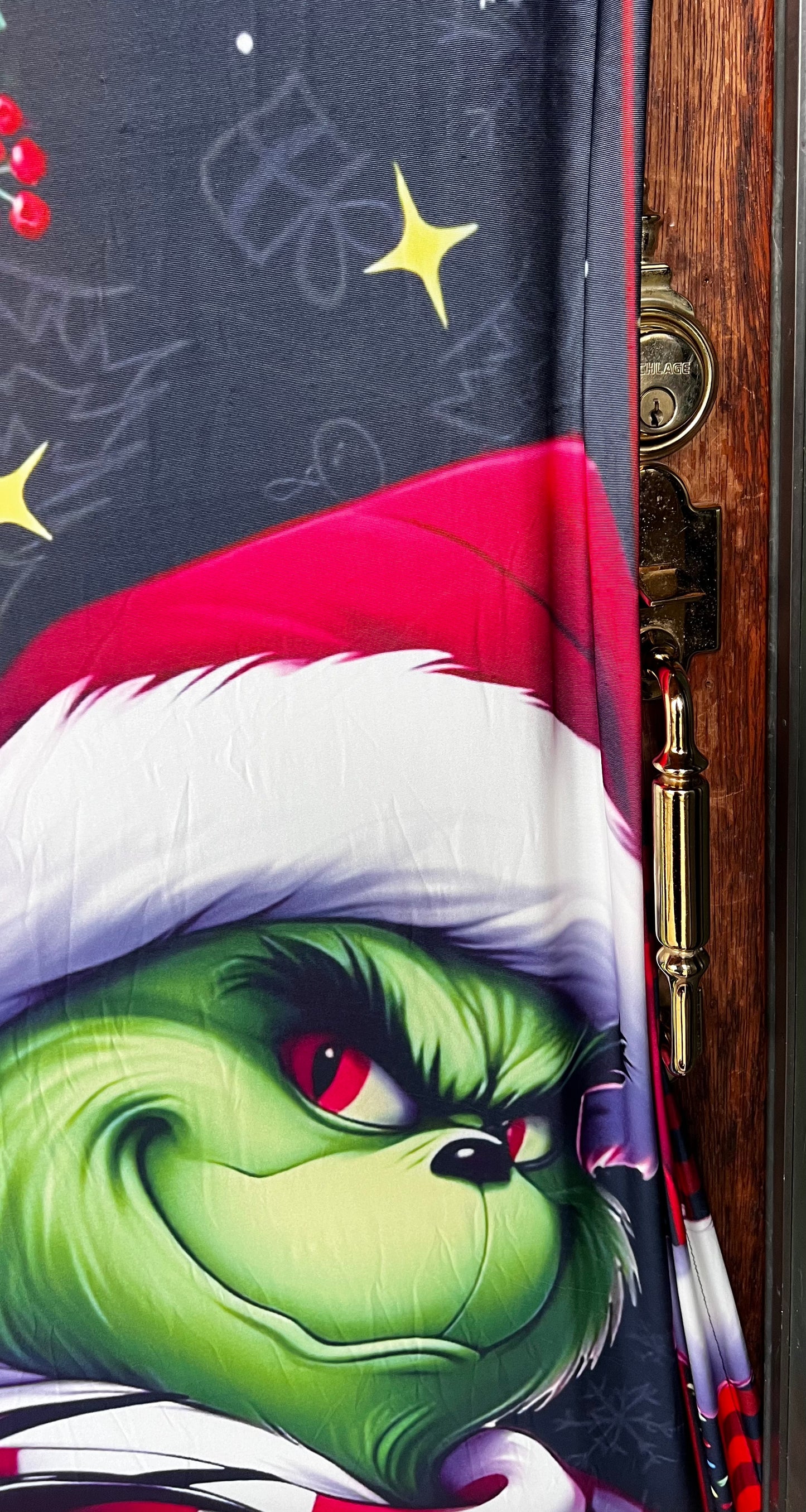 Jack the Skeleton & The Grinch Full Size Door Cover