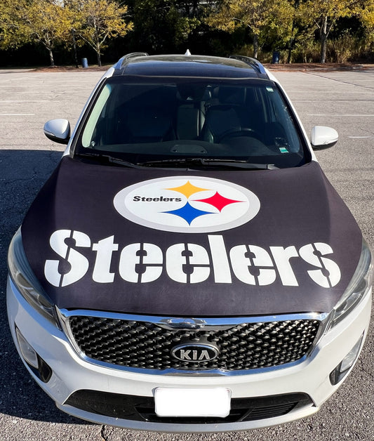 Pittsburgh Steelers (with large font) Car Hood Cover