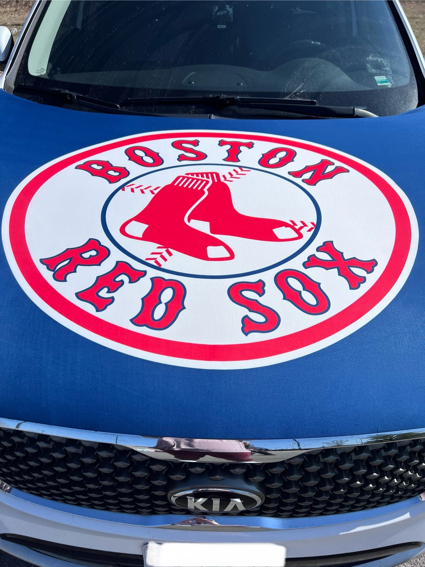 Boston Red Sox Car Hood Cover