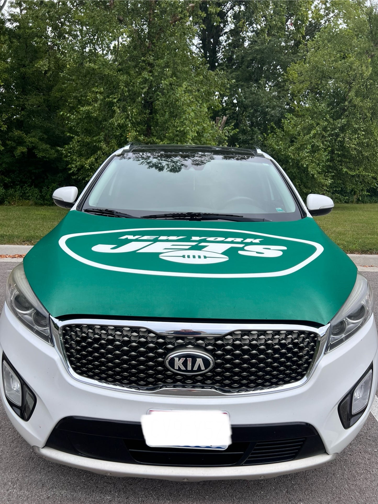 New York Jets Car Hood Cover