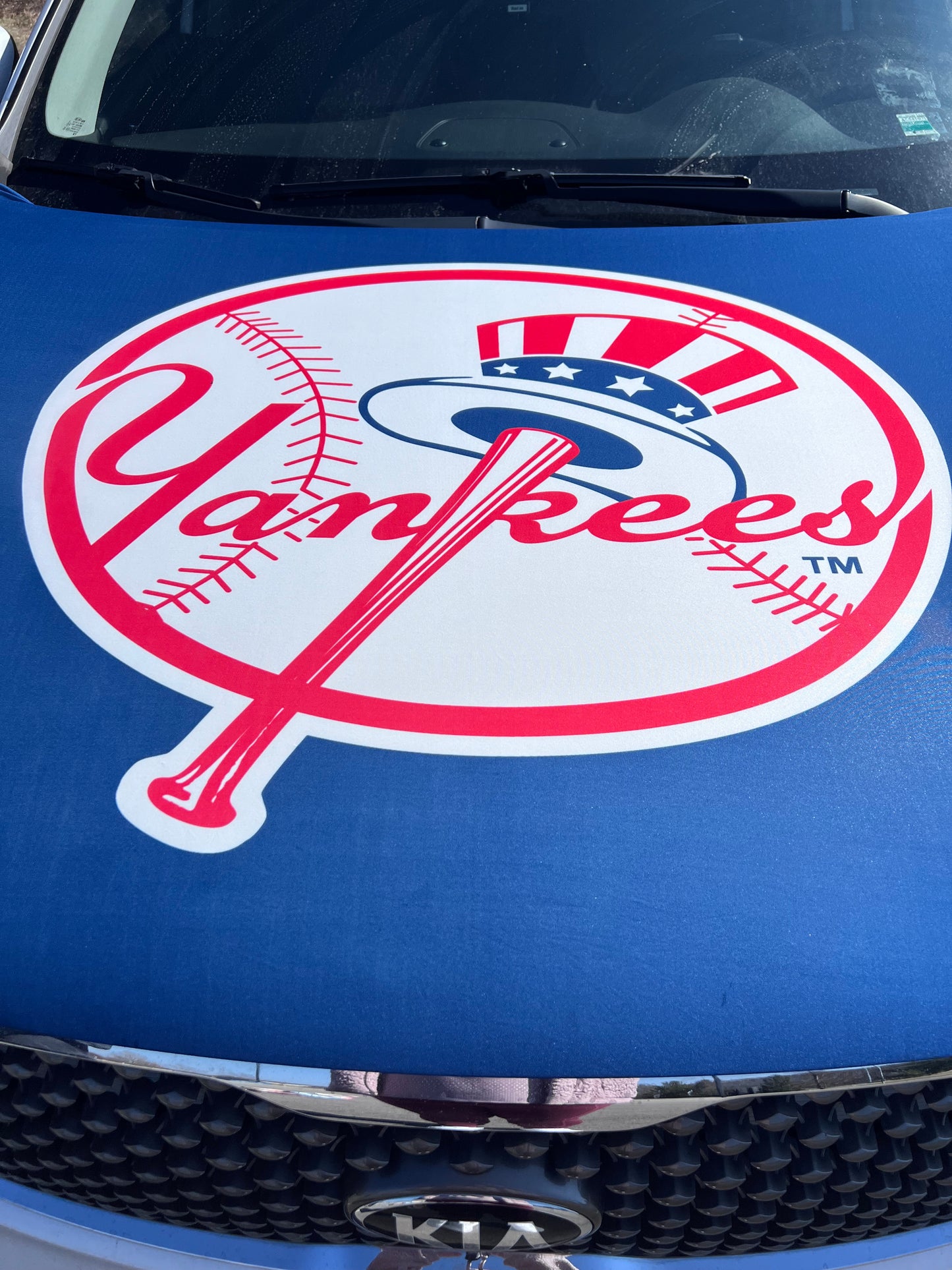 New York Yankees Baseball Car Hood Cover