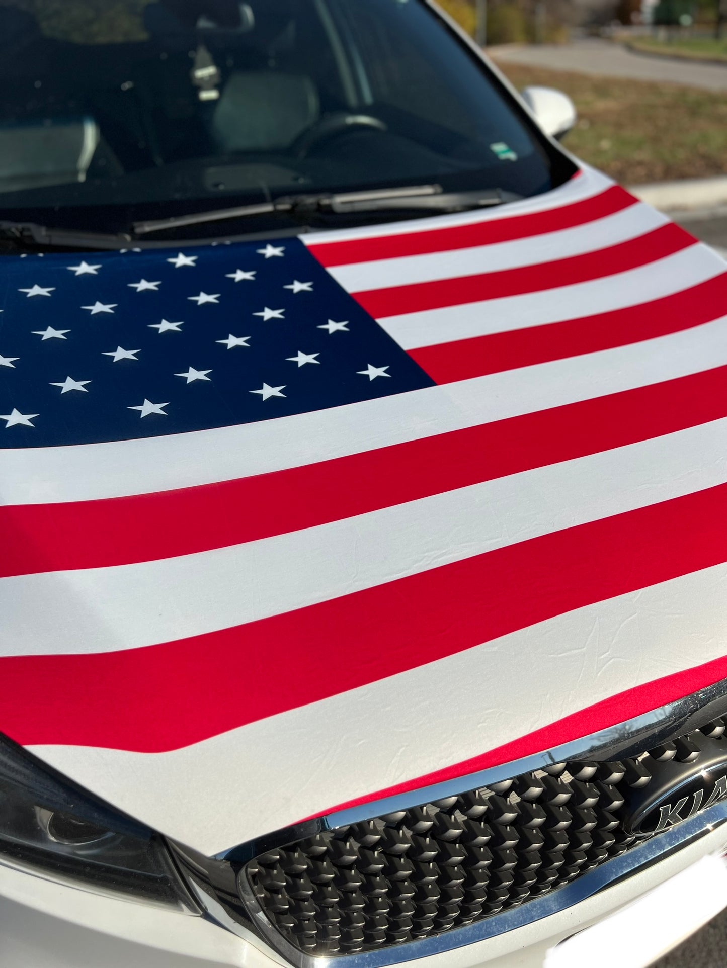 American Flag Car Hood Cover