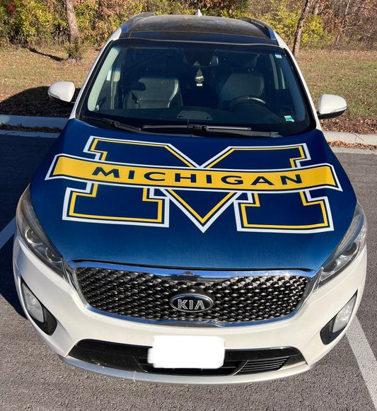 Michigan State College Car Hood Cover