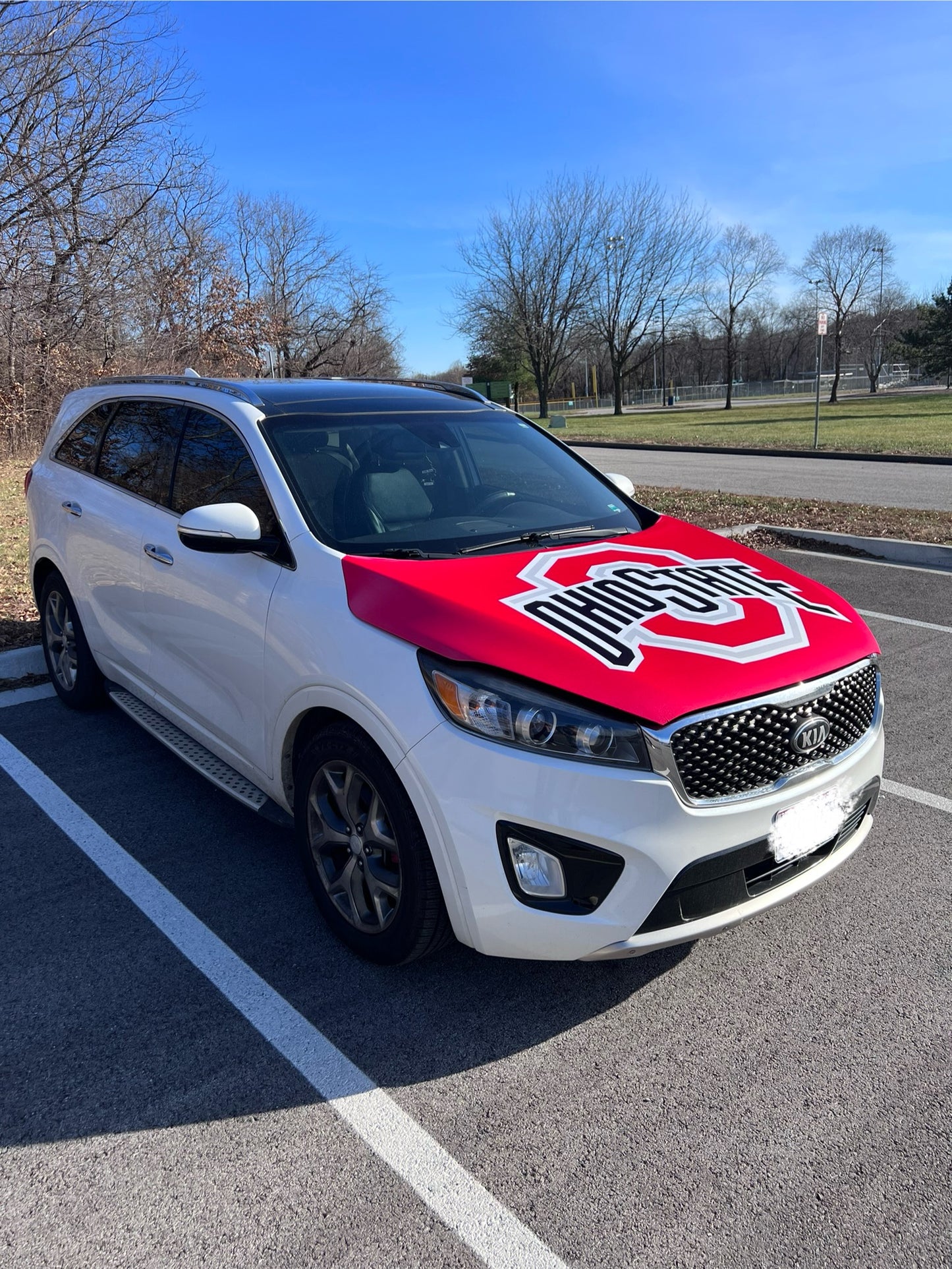 Ohio State College Car Hood Cover