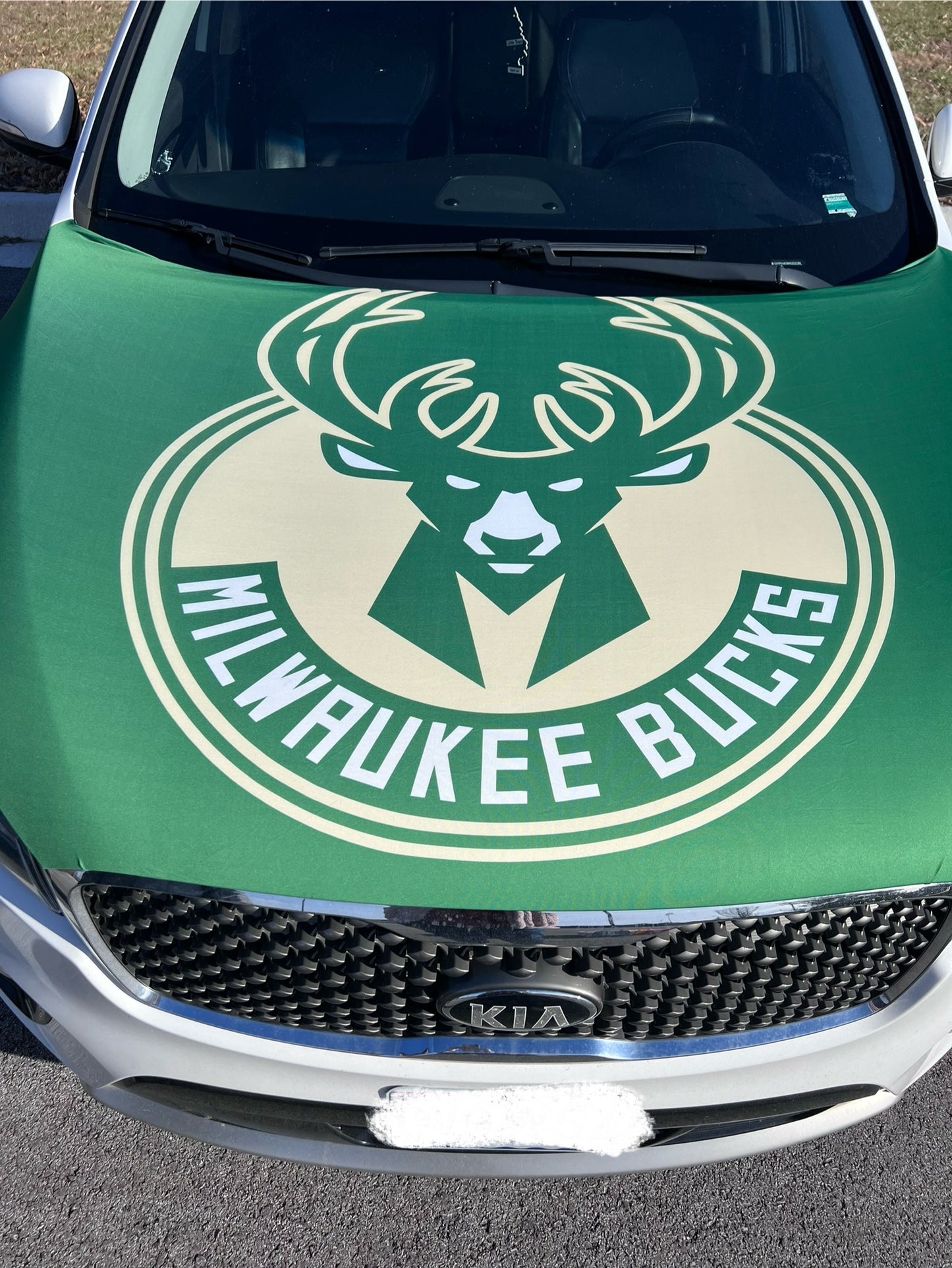 Milwaukee Bucks Basketball Car Hood Cover