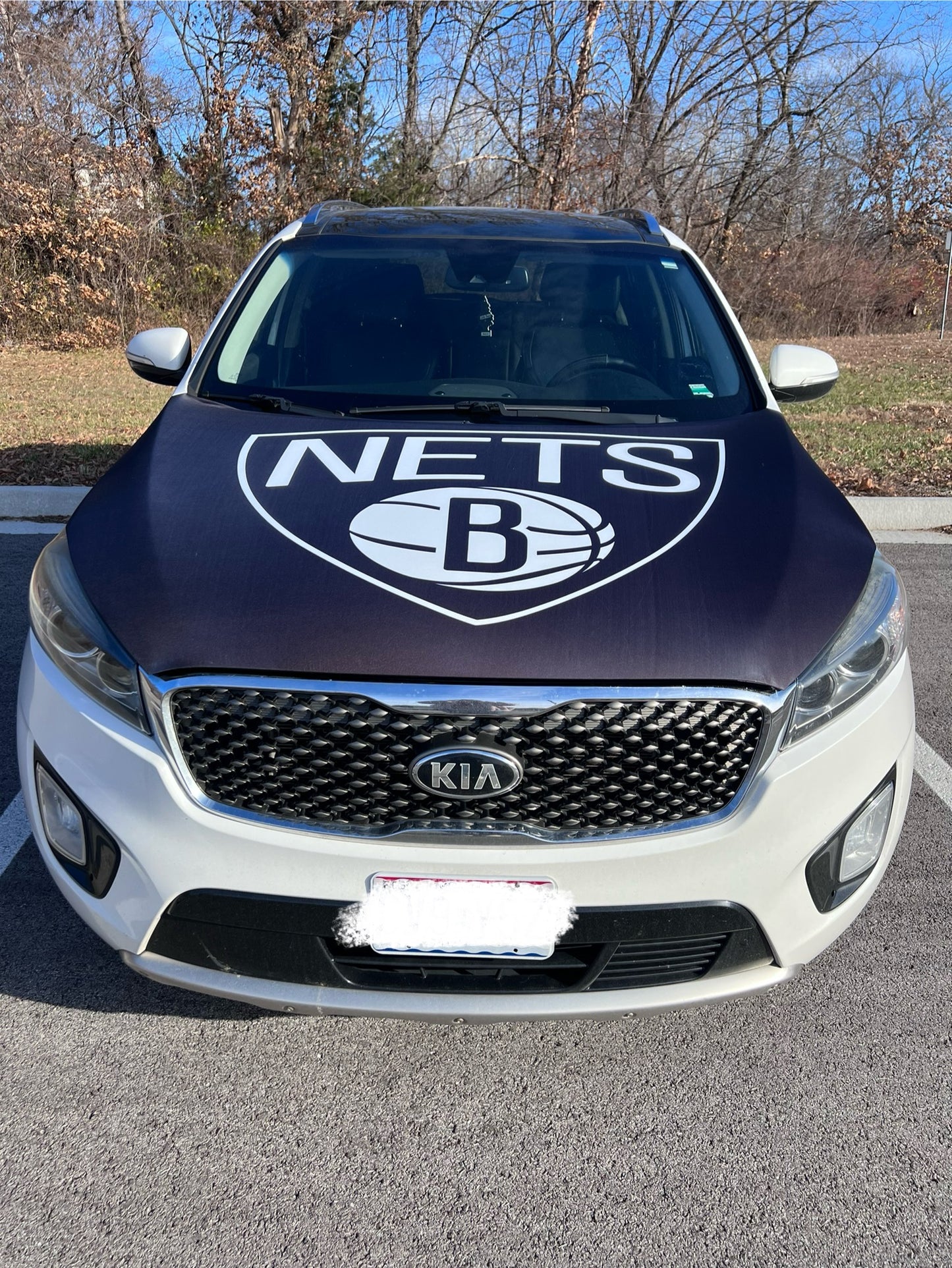 Brooklyn Nets Basketball Car Hood Cover