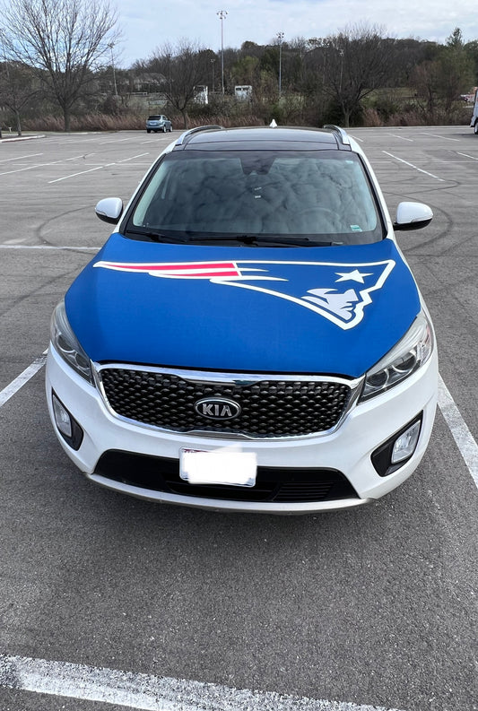 New England Patriots Car Hood Cover