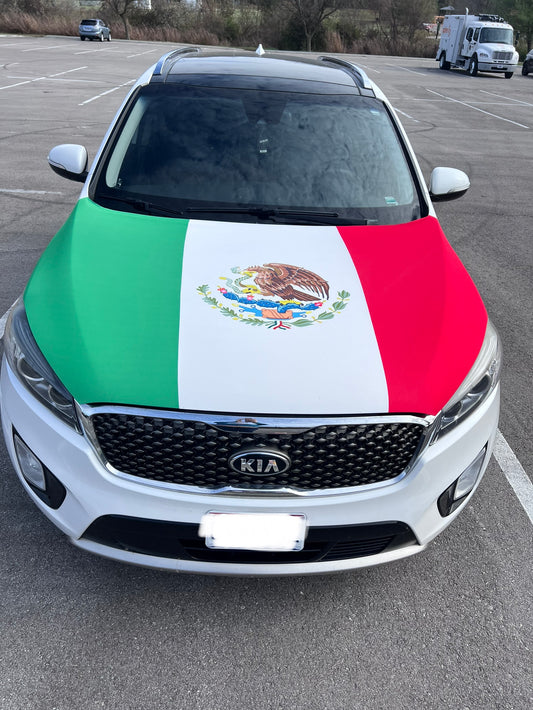 Mexico Flag Car Hood Cover