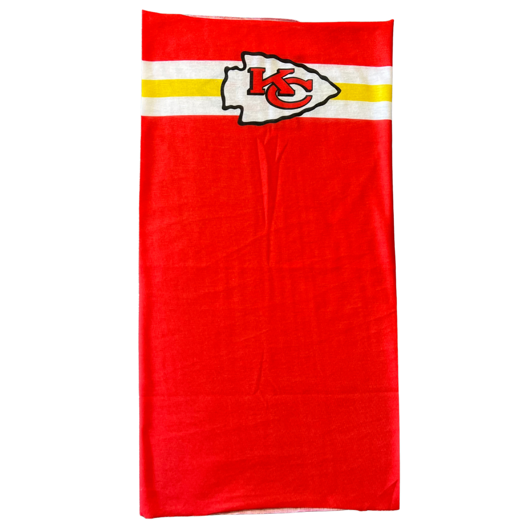 KC Chiefs Arrowhead Stripe Neck Gaiter